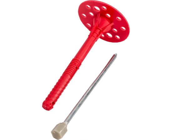 Дюбель для теплоизоляции Tech-Krep 10x120 мм, с металлическим гвоздём, с термоголовкой, 250 шт. 154318 