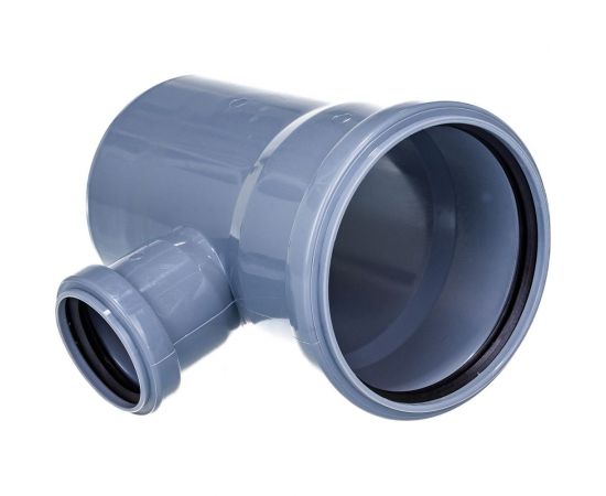 Канализационный тройник RTP D 110х50 мм, 87 град, серый 36572 