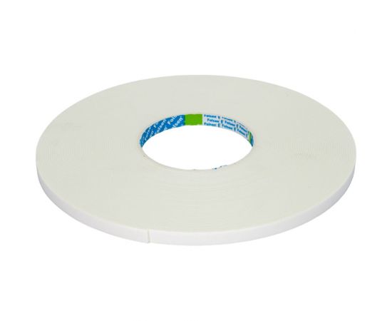 Вспененная двусторонняя лента Folsen PE, белая/белый лайнер, 9 мм х 25 м, 1 мм 030112509 