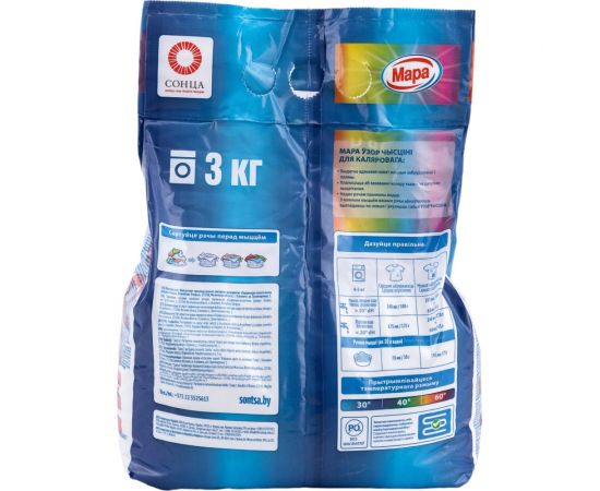 Стиральный порошок автомат Сонца 3кг Мара Узор для цветного 86608 – изображение 3