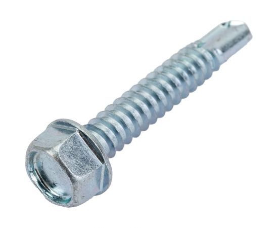 Саморез ZAMETAL 6,3x38 со сверлом и шестигранн. головкой, DIN 7504K, оц., уп. 200 шт. ZA081641 – изображение 4