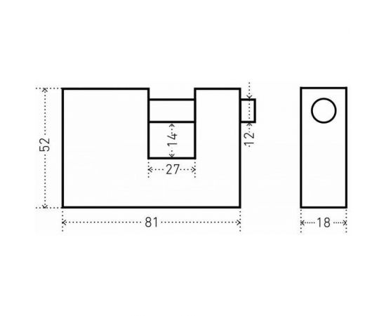 Навесной замок PALIDORE 103-80 98760220 – изображение 2