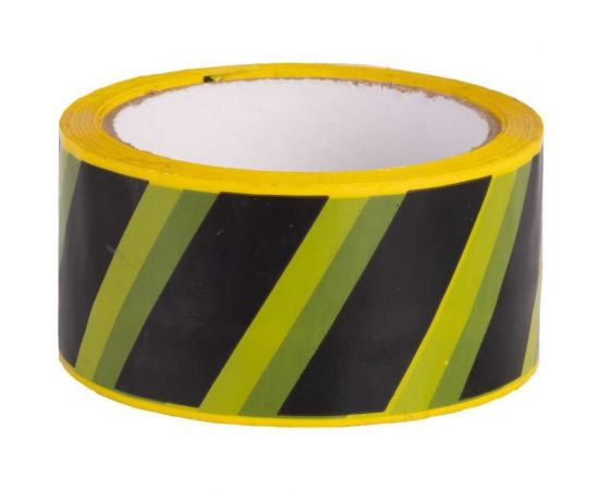 Клейкая лента FORT 48 мм х 45 мкм х 50 м, черно-желтая 501457203 – изображение 2