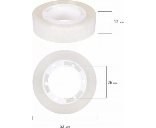 Канцелярские клейкие ленты STAFF 19 мм х 33 м, Classic, 12 шт., прозрачные 271261 – изображение 2