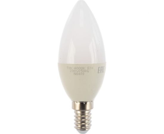 Лампа Jazzway PLED-ECO-C37 5w E14 4000K 400Lm 230V, 50Hz 1036865A 