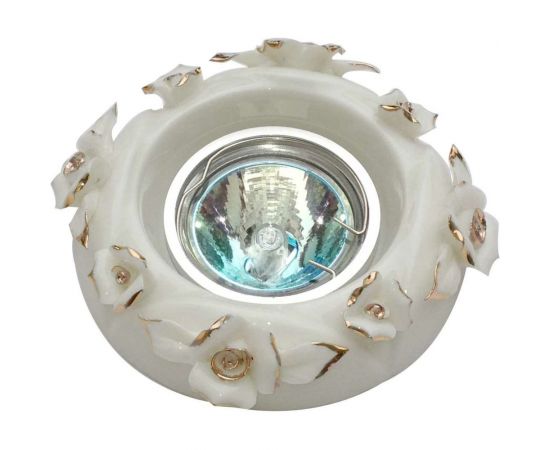 Встраиваемый светильник De Fran MR16 керамика золото, FT 417 