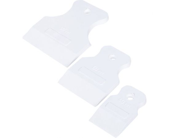 Набор белых, резиновых шпателей, 3 предмета: 40, 60, 80 мм /уп./ РемоКолор 12-2-102 