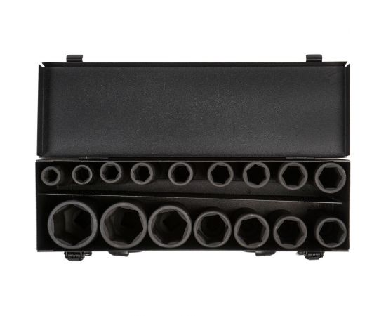 Набор головок ударных 16 шт, 10-32 мм, 78 мм, 1/2"", металлический кейс Airline ATAS043 