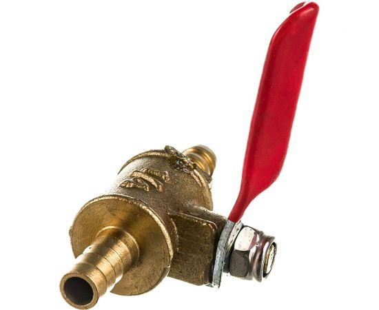 Шаровой кран Pegas pneumatic латунь, елочка, под шланг, 6x6 мм 4410 