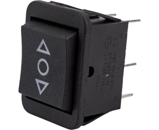 Клавиша Nord-Yada 250V 16А с нейтралью без фиксации черная (6контактов) ON-OFF-ON (2шт в упаковке) 905445 