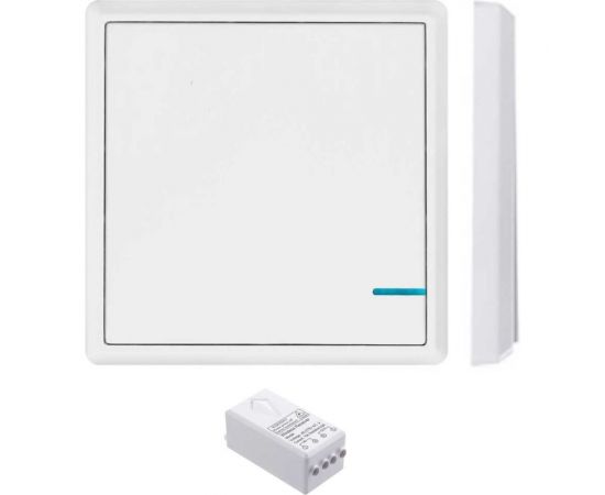 Умный выключатель GRITT Practic 1 клавиша, белый комплект 1 выключатель IP67, 1 радиореле, 220В, 1000Вт 433 + 11108 