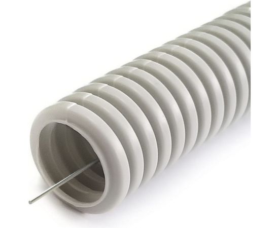 Гофрированная труба Промрукав ПНД лёгкая 350 Н безгалогенная HF стойкая к ультрафиолету серая с/з д20 100м PR02.0130 
