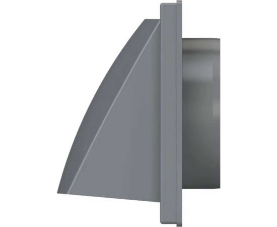 Выход стенной вытяжной с обратным клапаном (175x175 мм; с фланцем 100 мм) Эвент 175К100ФВ, серый – изображение 2