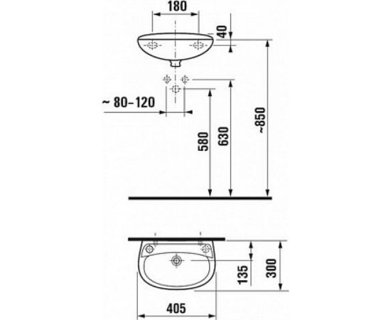 Мини-раковина Jika LYRA отверстие для смесителя справа, уст.компл. 00007616 – изображение 3