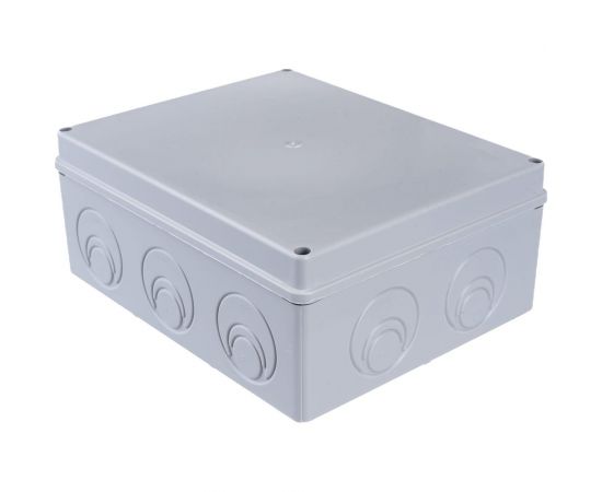 Распаечная коробка IEK КМ41272 для открытой проводки, 240x195x90мм, IP55, RAL 7035, кабельные вводы UKO10-240-195-090-K41-55 – изображение 3