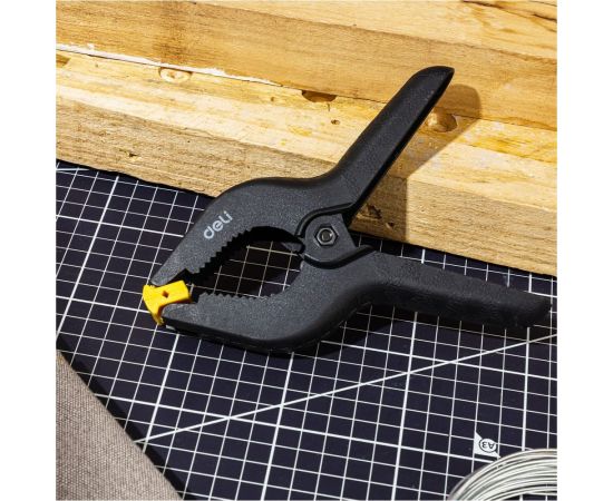 Пружинный зажим (клещеобразная струбцина) DELI dl110006 150 мм, рабочий ход 50 мм, максимальное усилие 140 Н 114778 – изображение 3