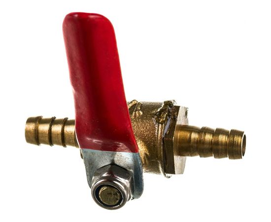 Шаровой кран Pegas pneumatic латунь, елочка, под шланг, 6x6 мм 4410 – изображение 2