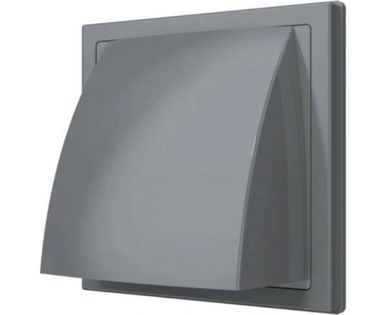 Выход стенной вытяжной с обратным клапаном (175x175 мм; с фланцем 100 мм) Эвент 175К100ФВ, серый – изображение 3