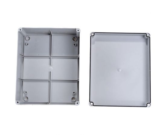 Распаечная коробка IEK КМ41272 для открытой проводки, 240x195x90мм, IP55, RAL 7035, кабельные вводы UKO10-240-195-090-K41-55 – изображение 2