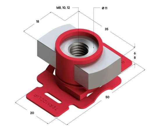 Гайка быстрого монтажа TERMOCLIP потайная, twn 41 6f, М10, 10 шт. 9366002 – изображение 3