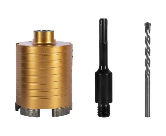 Коронка алмазная Эксперт по бетону 68 мм, SDS-plus, безударная, 5 турбосегментов 10 мм ПРАКТИКА 908-269 – изображение 2