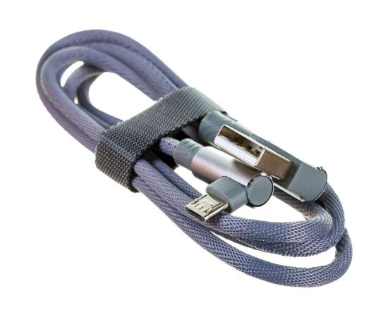 Кабель PERFEO USB2.0 A вилка - Micro USB вилка угловой серый длина 1 м. бокс U4805 30 013 258 – изображение 5