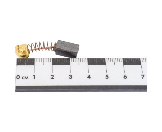 Комплект угольных щеток для электроинструмента Hitachi (пружина, пятак-ухо), 6.5x7.5x12 мм, 2 шт COFRA SDH-34637 – изображение 2