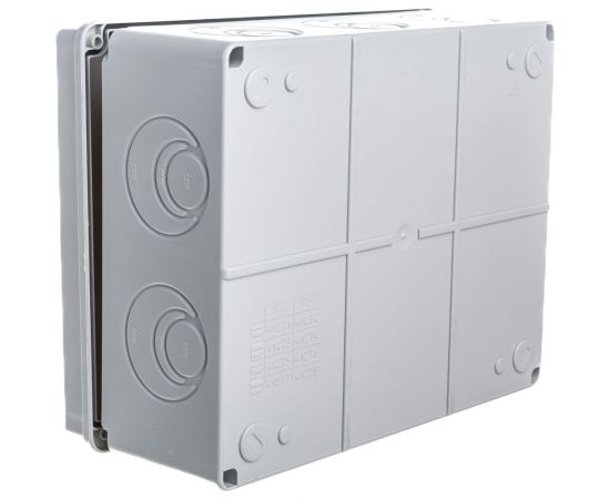 Распаечная коробка IEK КМ41272 для открытой проводки, 240x195x90мм, IP55, RAL 7035, кабельные вводы UKO10-240-195-090-K41-55 – изображение 5