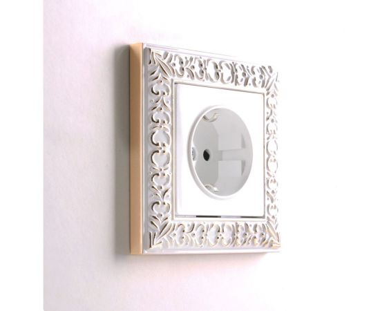 Розетка с заземлением WERKEL безвинтовой зажим белая W1171301 a051108 – изображение 2