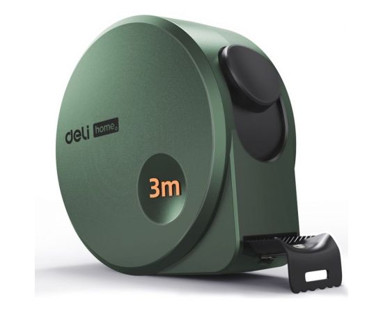 Рулетка DELI home series green ht8316l 3мх16мм, эксклюзивный дизайн, корпус из софттач пластика, противоскользящая резиновая вставка, подарочная упаковка 112895 