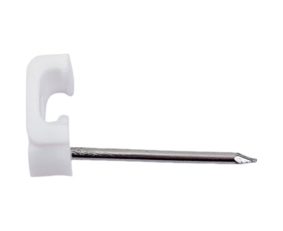 Скоба для кабеля Невский Крепеж плоская, Б6 мм, 50 шт. 800452 