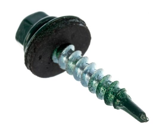 Кровельный саморез Качественный КРЕПЕЖ зеленый мох RAL 6005, 4.8х29 мм, 55 шт 0200103 КЧ – изображение 2