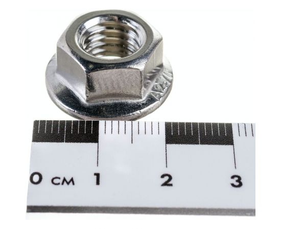 Шестигранная гайка с фланцем и насечками DINFIX DIN 6923, нерж. А2, M10, 10 шт. 00-00001930 – изображение 2