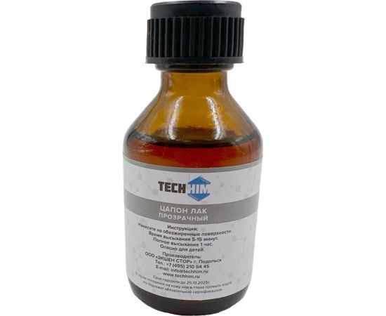 Цапон лак прозрачный 30 мл, стекло TECHHIM TH-TSAP-NO-30 
