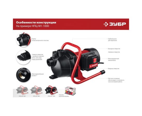 Поверхностный насос ЗУБР НПЦ-М1-600 – изображение 6