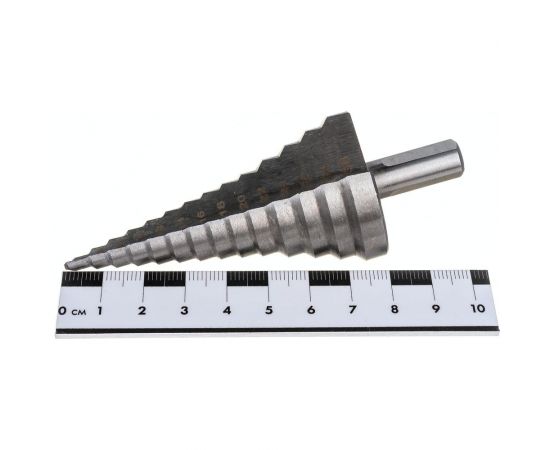 Сверло ступенчатое 14 ступеней, 4-38 мм, сталь HSS, шлифованное Спец 370103 – изображение 2