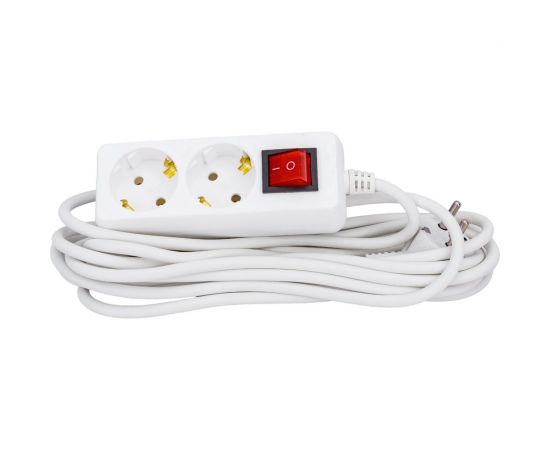 Удлинитель IEK У02К-выкл., 2 места, 2Р+РЕ, 5 метров, 3х1мм2, 16А/250 WYP10-16-02-05-ZK-N – изображение 5