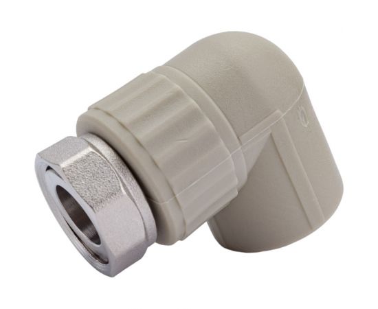 Угольник комбинированный с накидной гайкой VALFEX PP-R серый, 25 мм х3/4"", 90 градусов 10138025Г 127-1635 – изображение 4