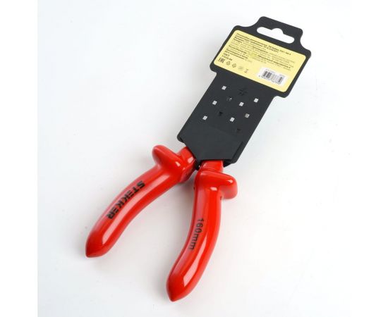 Диэлектрические комбинированные плоскогубцы STEKKER 160мм, Cr-V, PLE1-160-S, 39776 – изображение 5