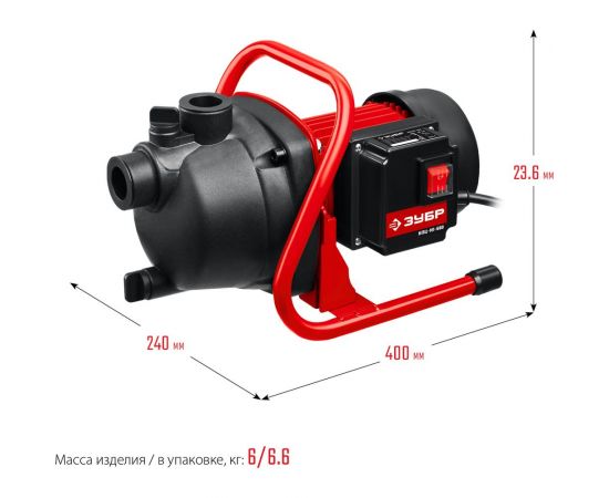Поверхностный насос ЗУБР НПЦ-М1-600 – изображение 3
