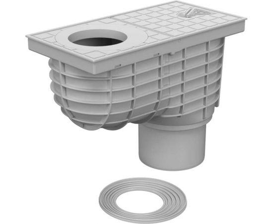 Дождеприёмник-трап со сливом из крыши MCH Chudej с нижним сливом, D110, стандарт, серый 325 Es 