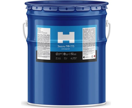 Эмаль HAMMERTON ПФ-115 черная, 20 кг 211820 241522 