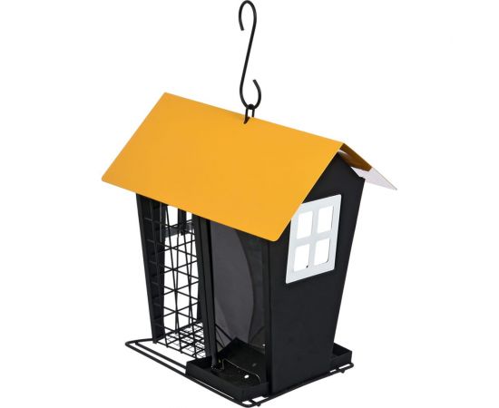 Металлическая универсальная кормушка для птиц Blumen Haus сыпучий корм/ фрукты, 19x15x21.5 см 65711 