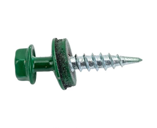 Саморез Невский Крепеж КР RAL 6002 лиственно-зеленый, св., 4,8x28, 30 шт. 931413 