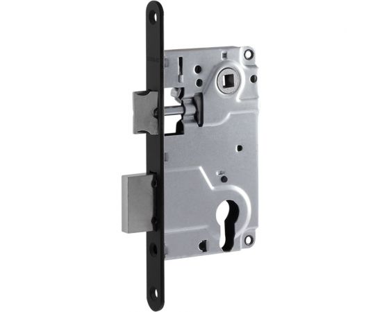 Врезной дверной замок НОРА-М 25-85 черный 18514 