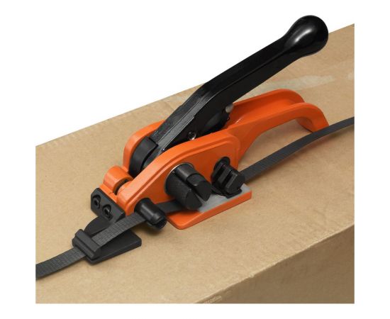 Натяжитель 2в1 для пп и пэт лент АЛГА ПАК (скрепа и пряжка) АП LH19 Оранжевый – изображение 3