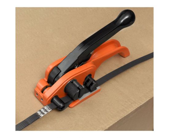 Натяжитель 2в1 для пп и пэт лент АЛГА ПАК (скрепа и пряжка) АП LH19 Оранжевый – изображение 2