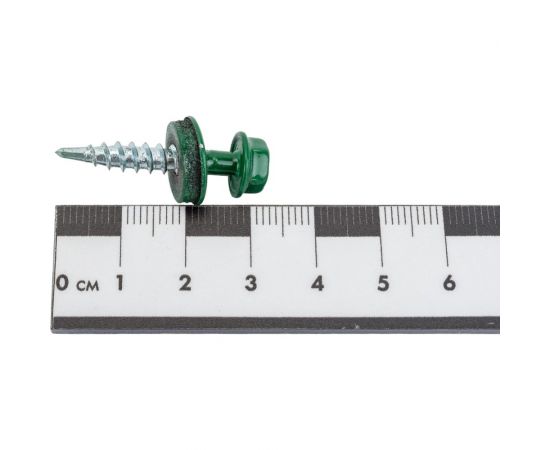 Саморез Невский Крепеж КР RAL 6002 лиственно-зеленый, св., 4,8x28, 30 шт. 931413 – изображение 2