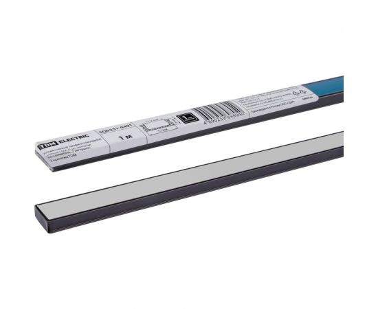 Алюминиевый профиль TDM накладной черный 1506 1 м, матовый рассеиватель, 2 заглушки, 2 крепежа SQ0331-0491 