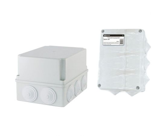 Распаечная коробка с крышкой ОП 190х140х120мм, IP44, 10 гермовводов TDM SQ1401-1245 